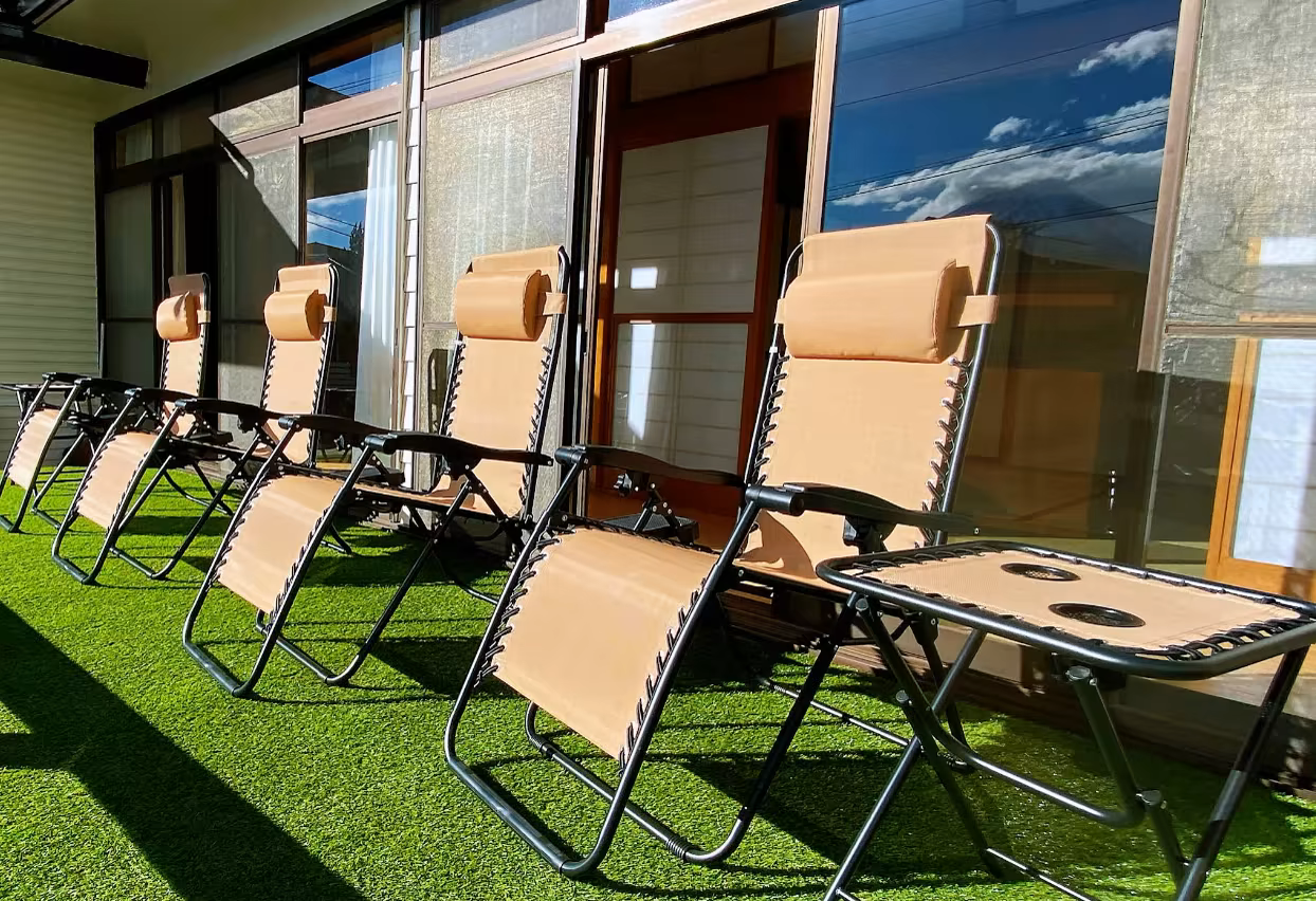 Terrace with lounge chairs